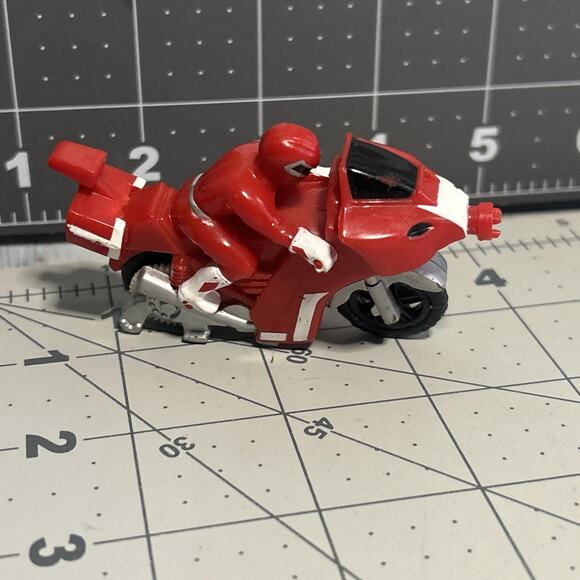 1994 Mighty Morphin Power Rangers Micro Red Motorcycle Mini Figure. - Picture 1 of 7